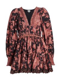 Shop HEMANT  NANDITA Luana Paisley Print Minidress at Saks Fifth Avenue