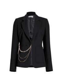 WornOnTV: Victoria’s black chain detail blazer on The Young and the ...