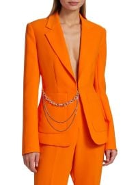 Shop Halston Avery Chain Stretch-Crepe Jacket at Saks Fifth Avenue