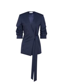 Shop Halston Bexley Wool-Blend Self-Tie Wrap Jacket at Saks Fifth Avenue