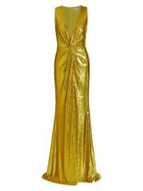 Shop Halston Georgia Sequin Twist Gown at Saks Fifth Avenue