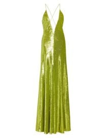 Shop Halston Kiara Sequin V-Neck Gown at Saks Fifth Avenue