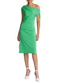 Shop Halston Lenia Ruched Jersey Dress at Saks Fifth Avenue