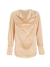 Shop Halston Luisa Charmeuse Cowl Top at Saks Fifth Avenue