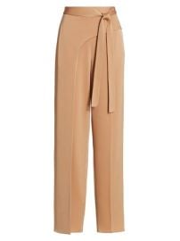 Shop Halston Olivia Crepe Drape Pants at Saks Fifth Avenue