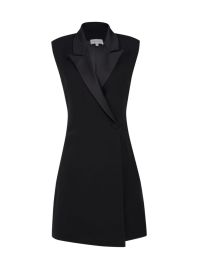 Shop Halston Rianne Crepe Sleeveless Blazer Dress at Saks Fifth Avenue