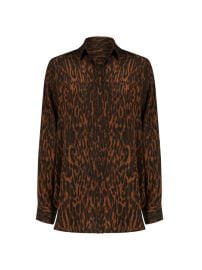 Shop Halston Zora Leopard-Print Crepe de Chine Shirt at Saks Fifth Avenue