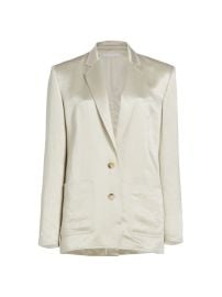 Shop Helmut Lang Crinkled Satin Relaxed Blazer at Saks Fifth Avenue