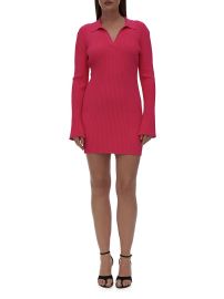 Shop Helmut Lang Rib-Knit Minidress at Saks Fifth Avenue