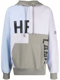 Shop Helmut Lang logo-print pullover hoodie with Express Delivery - at Farfetch