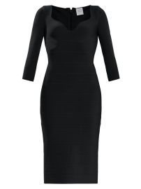 Shop Herv Lger Icon Stretch-Knit Midi-Dress at Saks Fifth Avenue