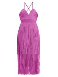 Shop Herv Lger Knit Fringe Midi-Dress at Saks Fifth Avenue