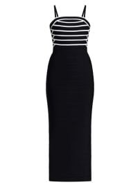 Shop Herv Lger Striped Bandage Gown at Saks Fifth Avenue