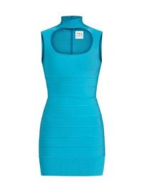 Shop Herve Leger Choker Cutout Minidress at Saks Fifth Avenue