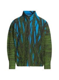 Shop Homme Pliss Issey Miyake Flowers And Vases Grass Field Pliss Jacket at Saks Fifth Avenue