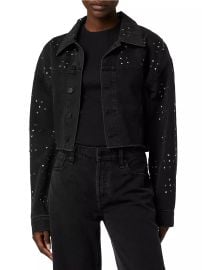 Shop Hudson Jeans Grommeted Cropped Denim Jacket at Saks Fifth Avenue