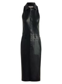 Shop Hudson Jeans Vegan Leather Halter Utility Midi-Dress at Saks Fifth Avenue