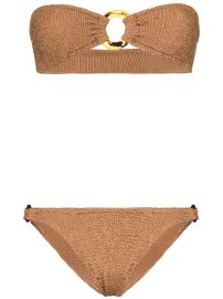 Shop Hunza G Gloria bandeau knitted bikini set with Express Delivery - at Farfetch