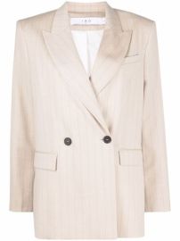 Shop IRO double-breasted pinstripe blazer with Express Delivery - at Farfetch