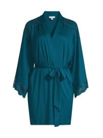 Shop In Bloom Aegean Sea Lace-Embellished Robe at Saks Fifth Avenue