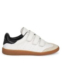 Shop Isabel Marant Beth Velcro Leather Sneakers at Saks Fifth Avenue