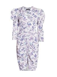 Shop Isabel Marant Celinasd Ruched Floral Midi Dress at Saks Fifth Avenue