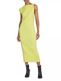 Shop Isabel Marant Franzy Textured Cotton-Blend Midi Dress at Saks Fifth Avenue