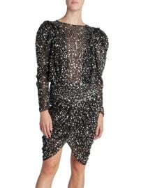 Shop Isabel Marant Garetha Ruched Sequin Dress at Saks Fifth Avenue