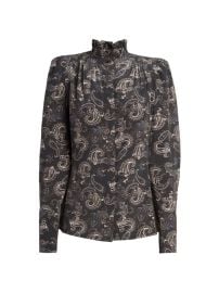 Shop Isabel Marant Lamia Paisley Silk Button-Front Blouse at Saks Fifth Avenue