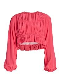 Shop Isabel Marant Nelino Cropped Pleated Top at Saks Fifth Avenue