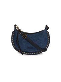 Shop Isabel Marant Oskan Moon Studded Denim Shoulder Bag at Saks Fifth Avenue