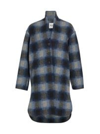 Shop Isabel Marant toile Gabriel Plaid Cotton Two-Button Long Jacket at Saks Fifth Avenue