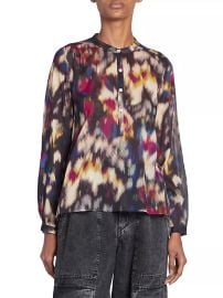 Shop Isabel Marant toile Maria Abstract-Print Cotton Long-Sleeve Shirt at Saks Fifth Avenue