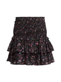 Shop Isabel Marant toile Naomi Floral Tiered Mini Skirt at Saks Fifth Avenue