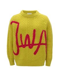 Shop JW Anderson JWA Crewneck Cable Sweater at Saks Fifth Avenue