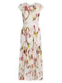 Shop Jason Wu Collection Abstract amp Floral Print Midi-Dress at Saks Fifth Avenue