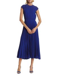 Shop Jason Wu Collection Cap-Sleeve Pleated Midi-Dress at Saks Fifth Avenue