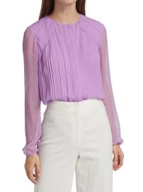 Shop Jason Wu Collection Crinkle Silk Blouse at Saks Fifth Avenue