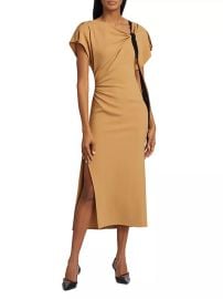 Shop Jason Wu Collection Draped Neck Tie-Detail Crepe Dress at Saks Fifth Avenue