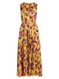 Shop Jason Wu Collection Floral Chiffon Sleeveless Pleated Midi-Dress at Saks Fifth Avenue