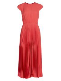 Shop Jason Wu Collection Pleated Cap-Sleeve Midi-Dress at Saks Fifth Avenue