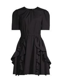 Shop Jason Wu Ruffled Cotton-Blend Minidress at Saks Fifth Avenue