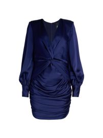 Shop Jay Godfrey Lyla Twist Front Shirred Mini Dress at Saks Fifth Avenue