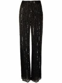 Shop Jenny Packham embellished flared trousers with Express Delivery - at Farfetch