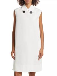 Shop Jil Sander Buttoned Collared Shift Dress at Saks Fifth Avenue