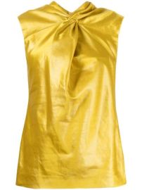 Shop Jil Sander twisted front sleeveless blouse with Express Delivery - at Farfetch