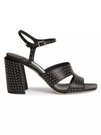 Shop Jimmy Choo Ellison 85MM Studded Leather Sandals at Saks Fifth Avenue