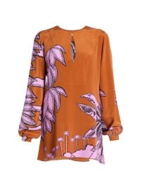 Shop Johanna Ortiz Tropical Balloon-Sleeve Blouse at Saks Fifth Avenue