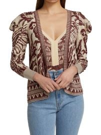 Shop Johanna Ortiz Wine Midst Two-Piece Bodysuit amp Cardigan Set at Saks Fifth Avenue