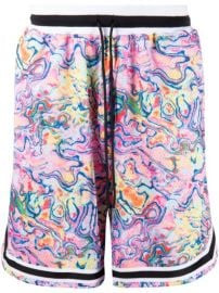 Shop John Elliott tie-dye drawstring shorts with Express Delivery - at Farfetch